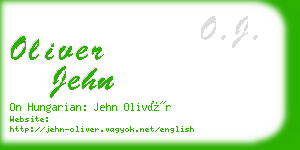 oliver jehn business card